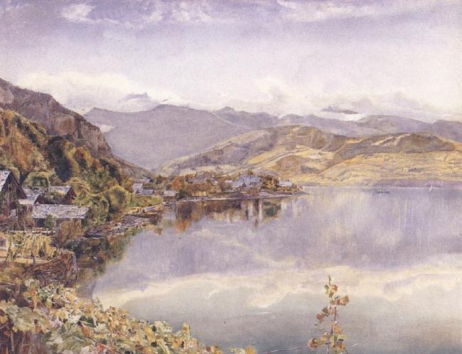 John William Inchbold The Lake of Lucerne,Mont Pilatus in the Distance France oil painting art